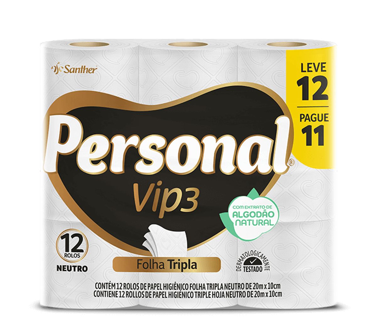 imagem de Papel Higienico Personal F Tri Vip L12P11 20M