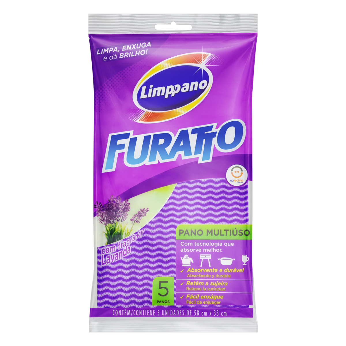 imagem de Pano Limppano Furatto Azul Com 5