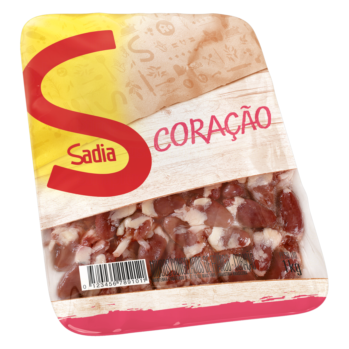 imagem de Carne Frango Sadia Coracao Congelado Bandeija 1Kg
