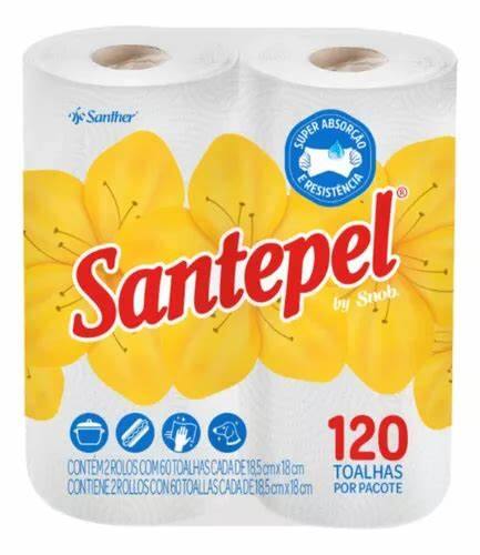 imagem de Toalha de Papel Santepel 2Un 120F Bca
