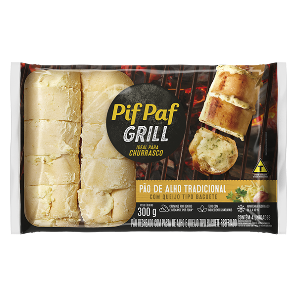 imagem de Pao De Alho Pif Paf Grill Com Queijo 300G