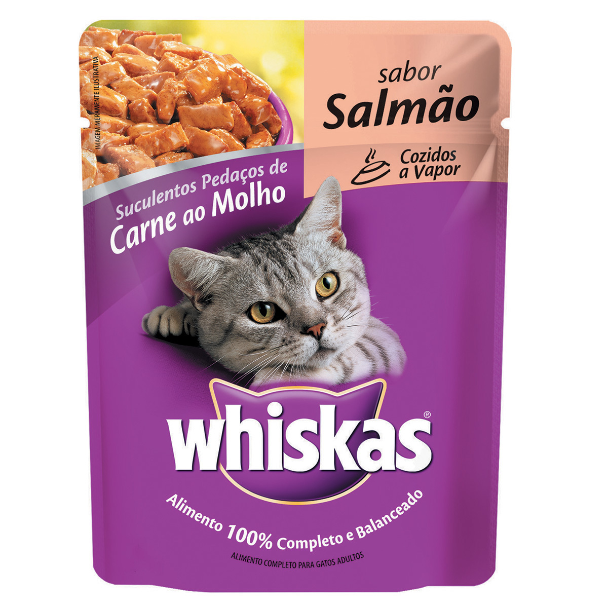 imagem de Racao Whiskas Ad Sache Salmao 85G