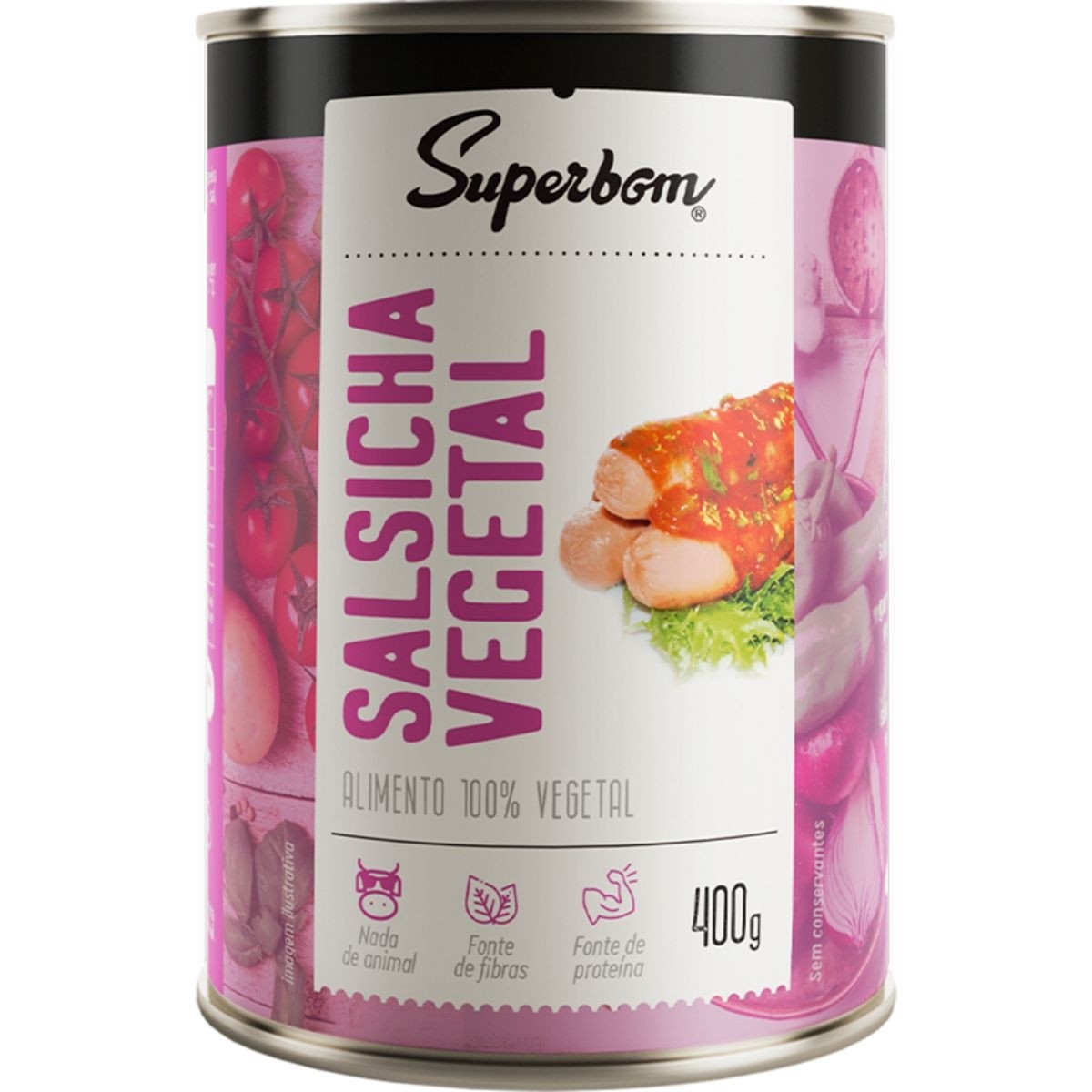 imagem de Salsicha Superbom Vegetal 400G