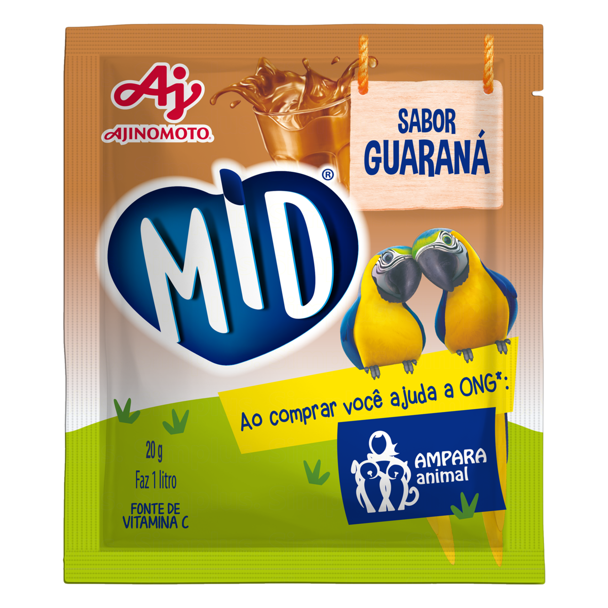 imagem de Refresco Ajinomoto Mid Guarana 20G