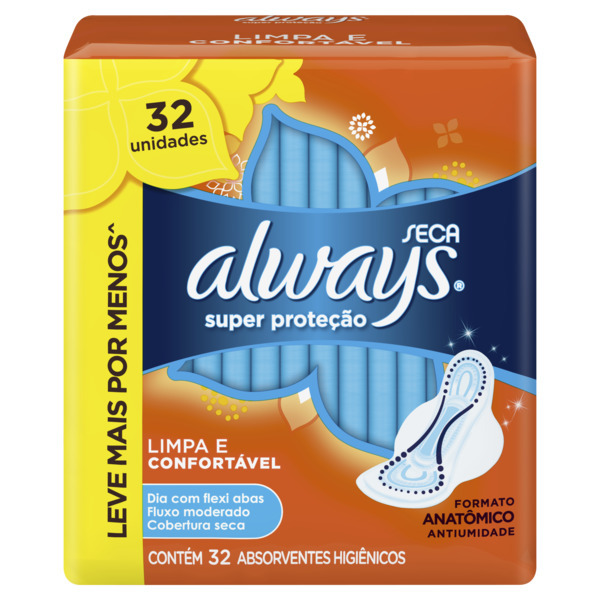 imagem de Absorvente Always Com Aba Seca Peq Com 32