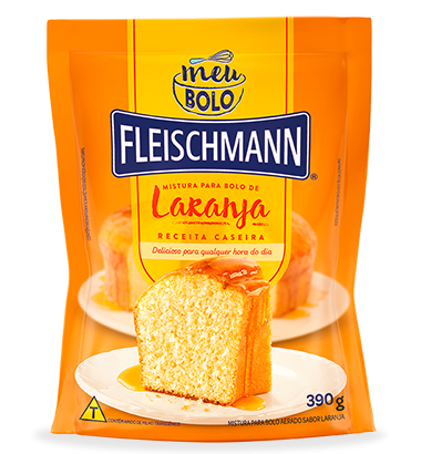 imagem de Mistura Para Bolo Fleischman LC Laranja Cremoso 390G