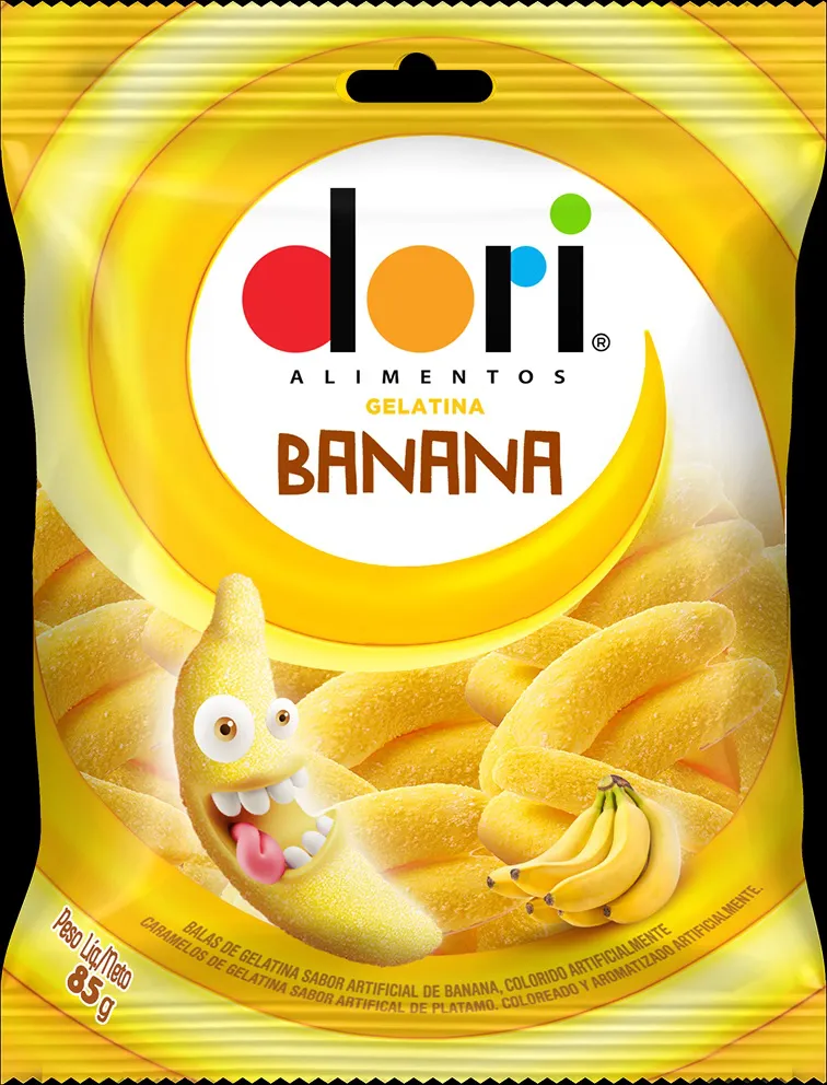 imagem de Bala Dori Banana Gelatina 60G