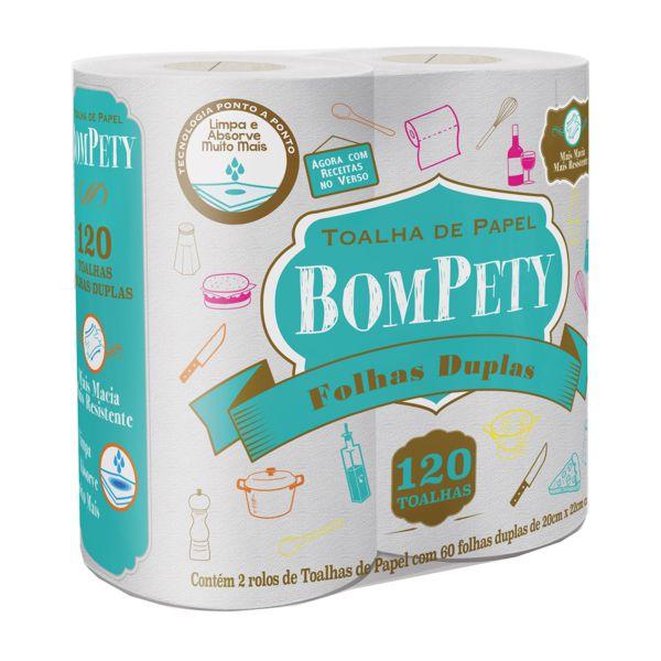 imagem de Toalha De Papel Bom Pety Com 2 20X22Cm