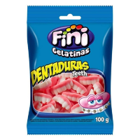 imagem de Bala Fini Gel Dentadura Teeth 90G