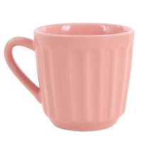 imagem de Caneca Porcelanato Canelada Amarelo/Rosa/Vde/Bca 220Ml