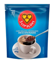 imagem de Cafe 3 Coracoes Soluvel Granulado Descafeinado Refil 40G