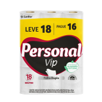 imagem de Papel Higienico Personal Folha Dupla Vip L18P16 30M