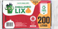 imagem de Saco Lixo Embala Lixo Premium 200L Com 10